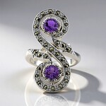 Anello in argento con Ametista (Annette classic)