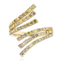 Gouden ring met SI2 Fancy Diamanten (CIRARI)
