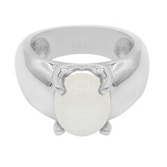 Anillo en plata con Piedra de Luna arcoíris