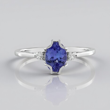 Anello in platino con Tanzanite AAA