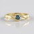 Anello in argento con Diamante Blu I3