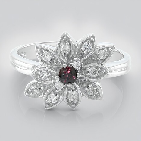 Anello in argento con Rubino Malawi