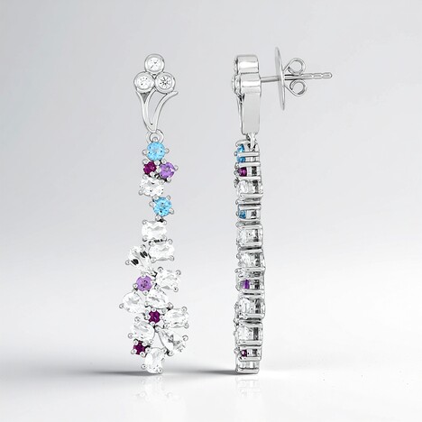 Orecchini in argento con Topazio Bianco (Dallas Prince Designs)