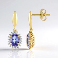 Pendientes en plata con Tanzanita