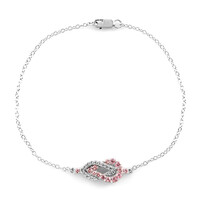 Bracciale in argento con Tormalina Rosa Nigeriana