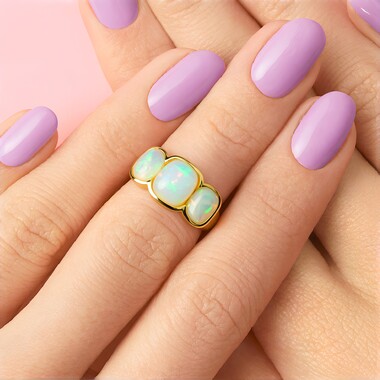 Welo Opal Silver Ring
