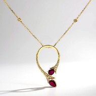 Collar en oro con Rubí de Mozambique AAA