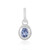 Colgante en plata con Zafiro azul Ceylon