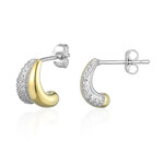 Boucles d'oreilles en argent et Zircon (Adela Silber)