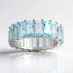 Anello in argento con Topazio Blu Cielo