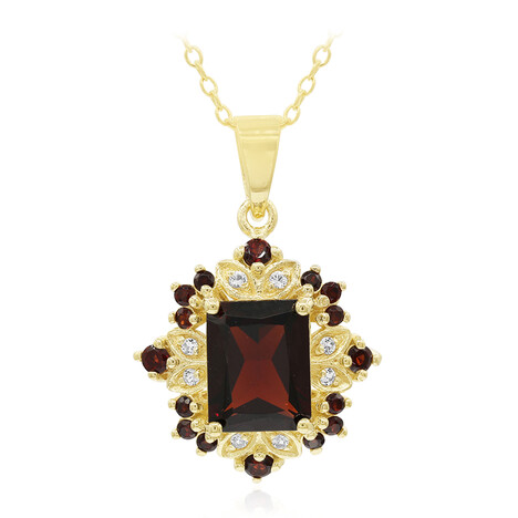 Granat-Silberhalskette