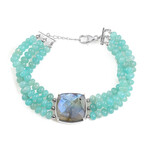 Bracelet en argent et Labradorite