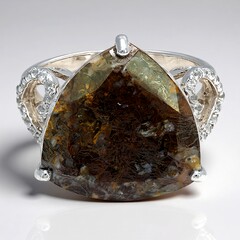 Anello in argento con Quarzo Dinosauro