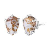 Dragon Agate Silver Earrings (Bali Barong)