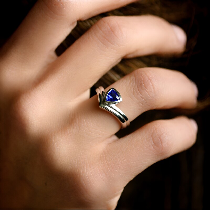 Anello in argento con Tanzanite (Pallanova)