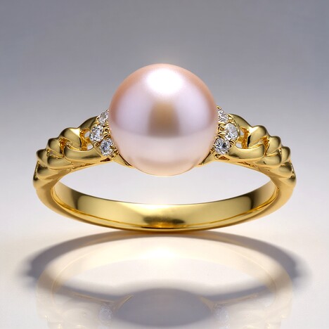 Anello in oro con Perla d'Acqua Dolce Rosa (CIRARI)