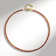 Collana in argento con Zaffiro Padparadscha
