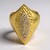 Anello placcato in oro con Topazio Bianco (MONOSONO COLLECTION)