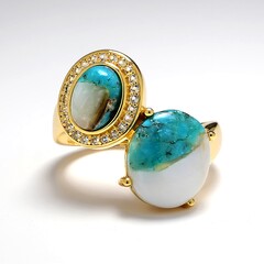 Anello in argento con Mosaico turchese