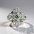 Anello in argento con Diopside Russo