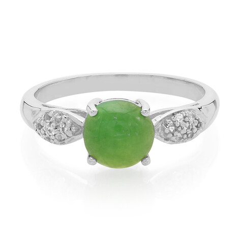 Anello in argento con Crisoprasio Imperiale