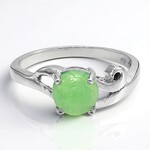 Anello in argento con Crisoprasio Imperiale