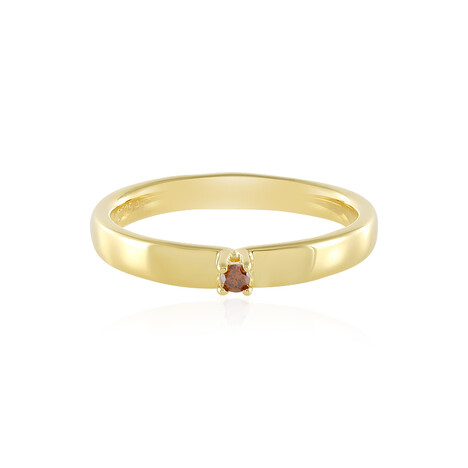 Roter I2 Brillant-Silberring