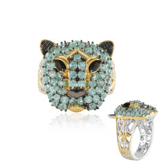 Grüne Fluorapatit-Silberring