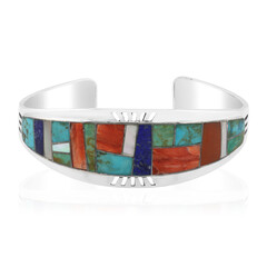 Zilveren armband met een rode jaspis (Jones Lee)