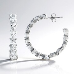 Orecchini in argento con Topazio Bianco