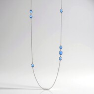 Collana in argento con Calcedonio Blu