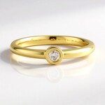 Anello in argento con Diamante Cioccolato I2
