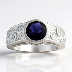 Anello in argento con Iolite del Madagascar (de Melo Essence)