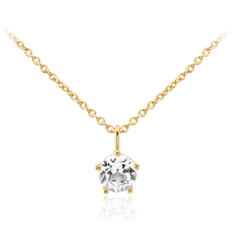 Weißer Topas-Silbercollier