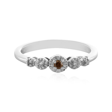 Anello in argento con Diamante Champagne I2