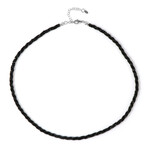 Black Spinel Silver Necklace