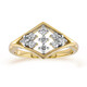 9K VVS1 (G) Diamond Gold Ring (Annette)
