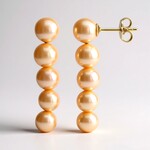 Orecchini in argento con Perla Ming Arancio (TPC)
