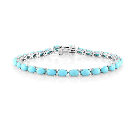 Brazalete en plata con Turquesa bella durmiente (Faszination Türkis)