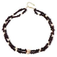 Collana in argento con Granato Mozambico