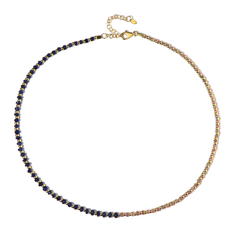 Saphir-Silberhalskette