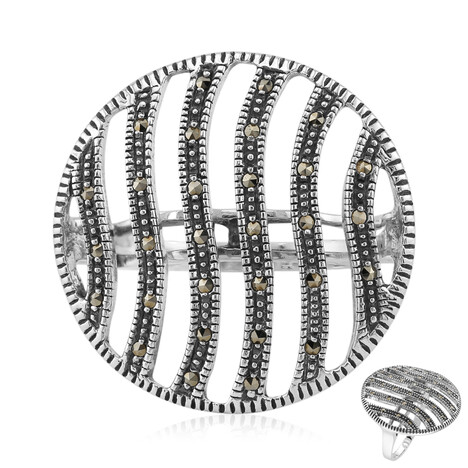 Anello in argento con Marcassite (Annette classic)