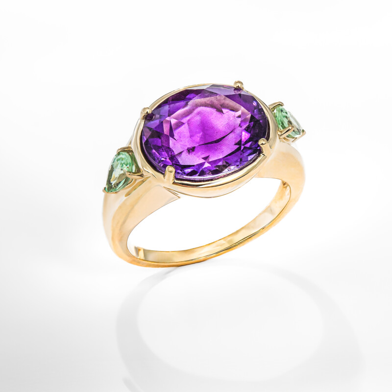 Sibirischer Amethyst-Goldring (Adela Gold)