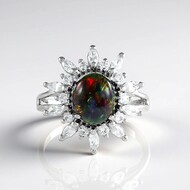 Mezezo-Opal-Silberring