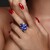 Anillo en plata con Cianita de Nepal