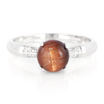 Anello in argento con Occhio di Tigre Rosso
