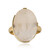 Zilveren ring met een Witte Agaat (Bali Barong)