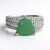 Anello in argento con Calcedonio Verde