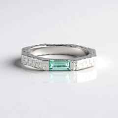 Anello in argento con Smeraldo Color Paraiba