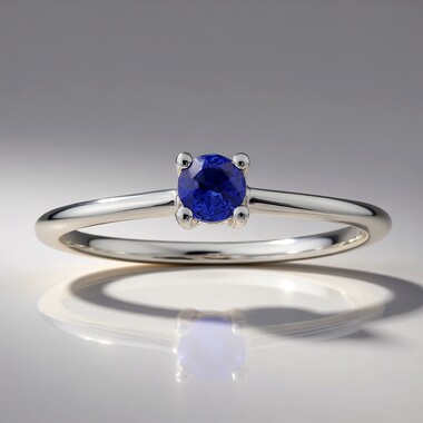 Anello in platino con Tanzanite AAA
